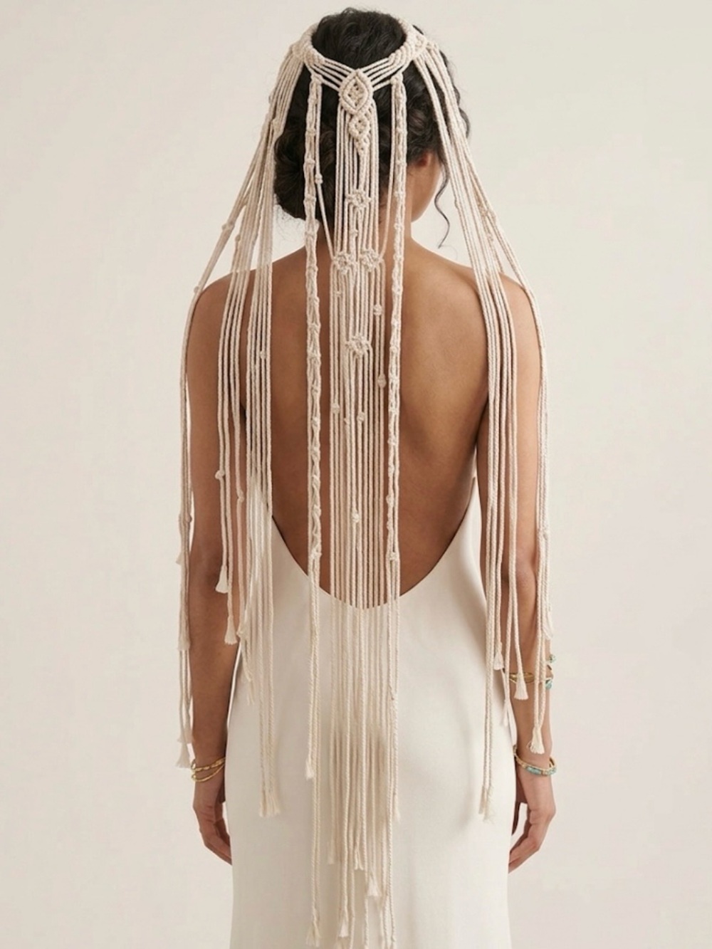 Macrame Ivory Veil